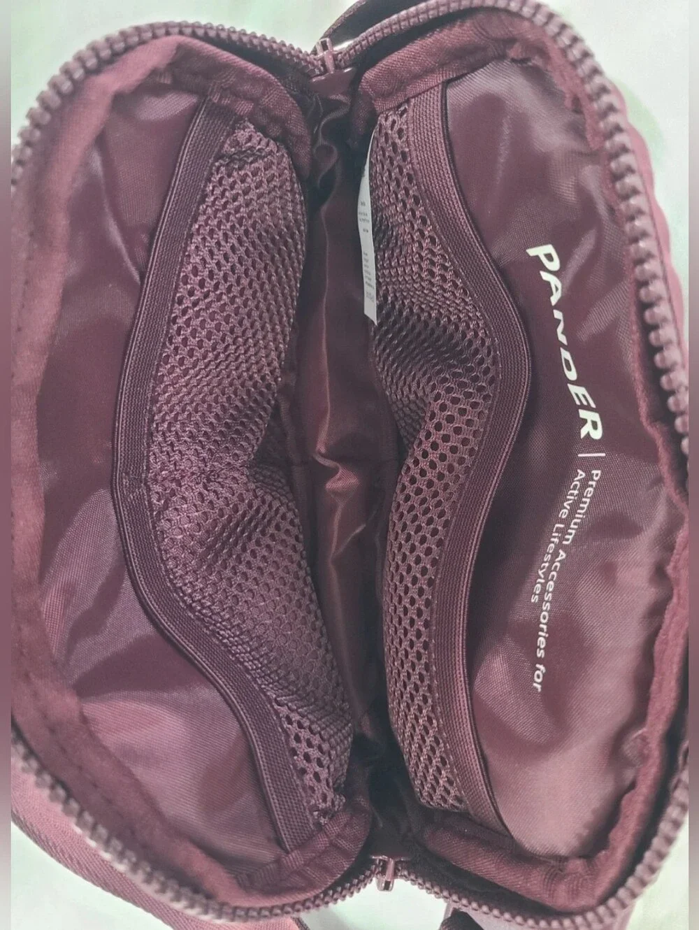 Burgundy Nylon crossbody belt bag fanny pack NWOT